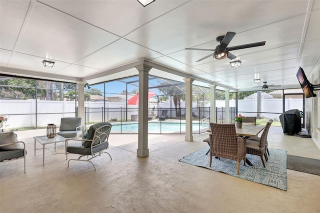 view of sunroom / solarium
