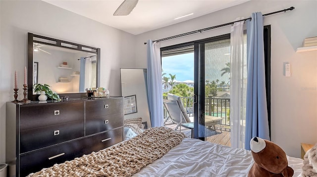 bedroom with access to outside