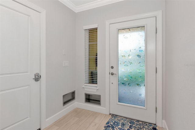 5561 Cannes Cir Unit 5101, Sarasota, FL 34231 - doorway featuring crown molding and baseboards