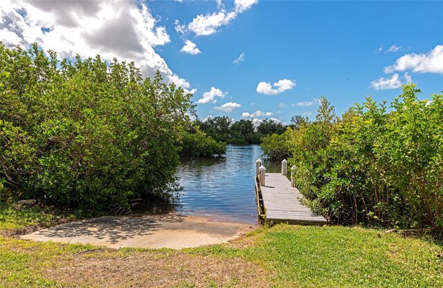 5561 Cannes Cir Unit 5101, Sarasota, FL 34231 - dock area with a water view