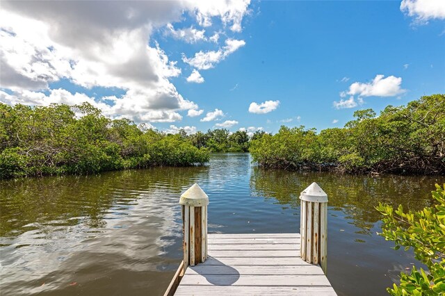 5561 Cannes Cir Unit 5101, Sarasota, FL 34231 - dock area with a water view