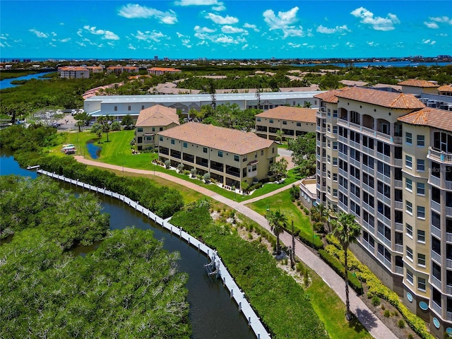5561 Cannes Cir Unit 5101, Sarasota, FL 34231 - drone / aerial view of a nearby body of water and apartment complex