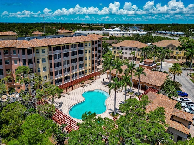 5561 Cannes Cir Unit 5101, Sarasota, FL 34231 - bird's eye view of a pool area