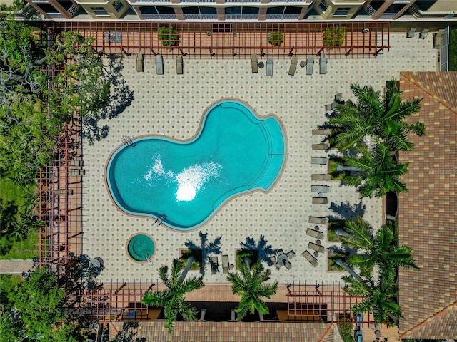 5561 Cannes Cir Unit 5101, Sarasota, FL 34231 - drone / aerial view of a pool