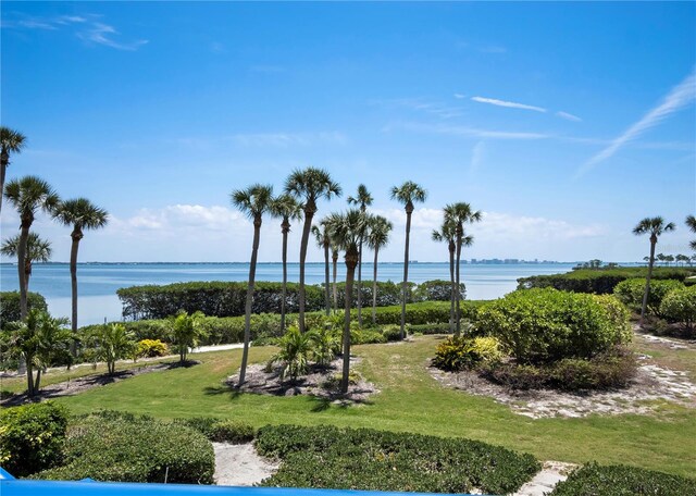 2120 Harbourside Dr Unit 617, Longboat Key, FL 34228 - surrounding community featuring a water view and a yard