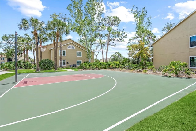 view of sport court featuring community basketball court