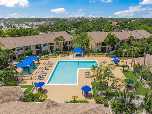4037 Crockers Lake Blvd Unit 17, Sarasota, FL 34238 - view of swimming pool featuring a gazebo