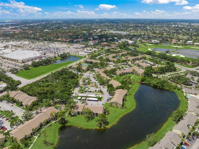 4037 Crockers Lake Blvd Unit 17, Sarasota, FL 34238 - aerial view of property and surrounding area featuring a nearby body of water and nearby suburban area