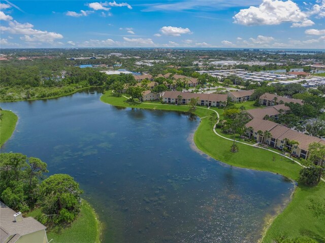 4037 Crockers Lake Blvd Unit 17, Sarasota, FL 34238 - aerial view of residential area featuring a nearby body of water