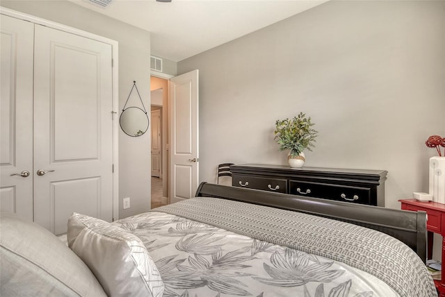bedroom with a closet