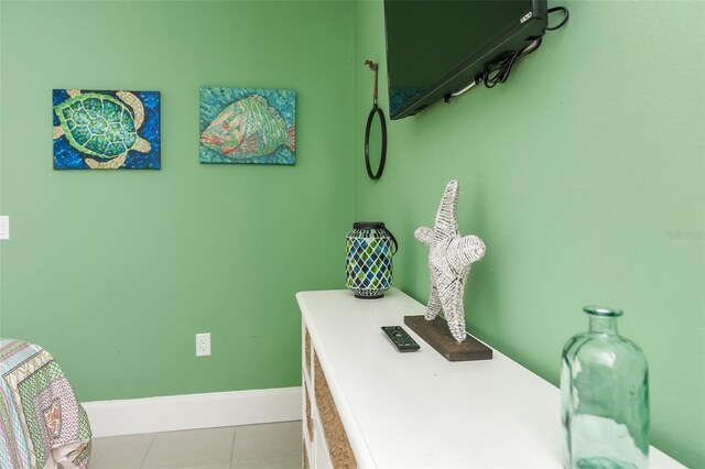 102 48th St, Holmes Beach, FL 34217 - tiled home office with baseboards