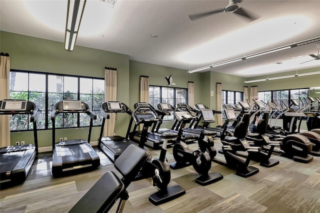 12822 Del Corso Loop, Bradenton, FL 34211 - gym featuring a ceiling fan