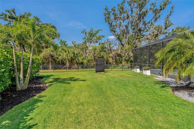 5805 49th Ct E, Ellenton, FL 34222 - view of yard with a lanai