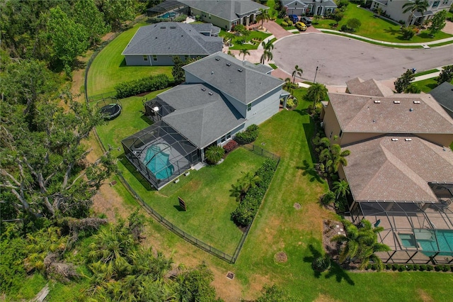 5805 49th Ct E, Ellenton, FL 34222 - aerial perspective of suburban area featuring a pool