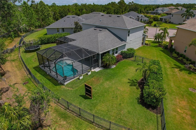 5805 49th Ct E, Ellenton, FL 34222 - aerial view of residential area featuring a pool area