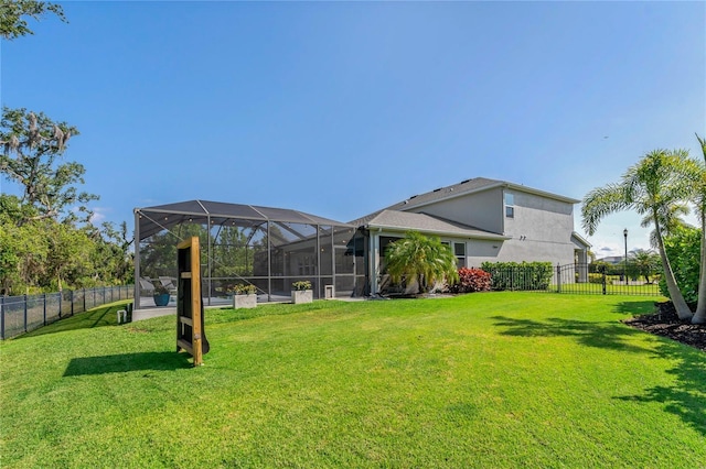 5805 49th Ct E, Ellenton, FL 34222 - view of yard featuring a lanai