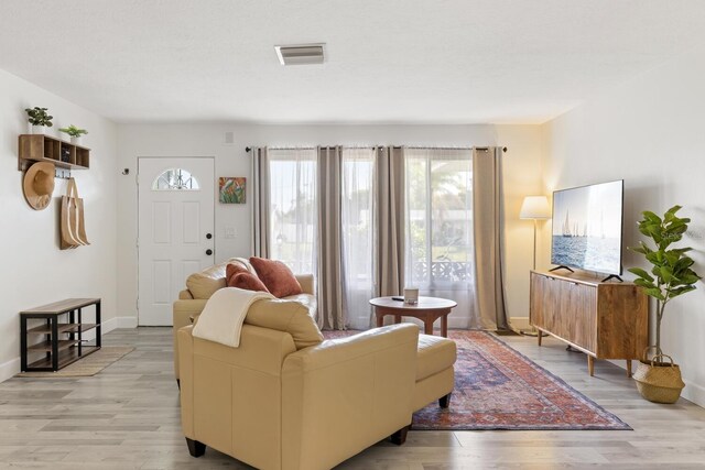 6442 Colonial Dr, Sarasota, FL 34231 - living room featuring light wood finished floors and baseboards