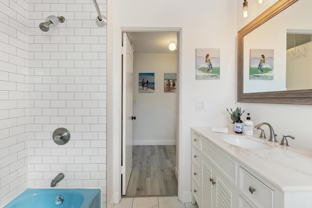 6442 Colonial Dr, Sarasota, FL 34231 - full bath with vanity, bathtub / shower combination, and baseboards