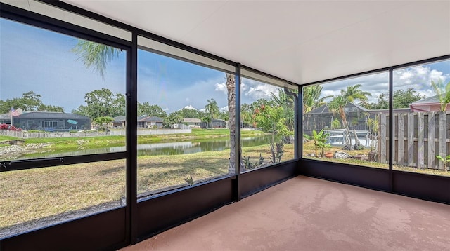 5004 32nd St E, Bradenton, FL 34203 - unfurnished sunroom with a water view