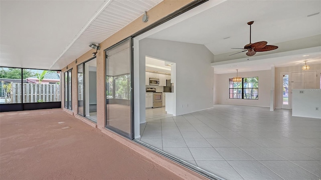 5004 32nd St E, Bradenton, FL 34203 - unfurnished sunroom with lofted ceiling