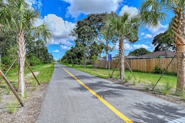 view of asphalt road
