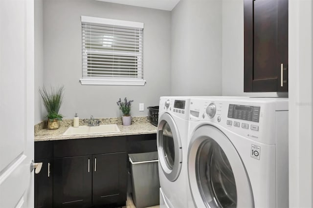 3430 77th St W Unit 103, Bradenton, FL 34209 - laundry room with separate washer and dryer and cabinet space