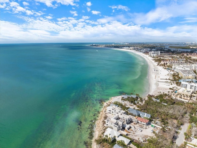 drone / aerial view of extended coastline