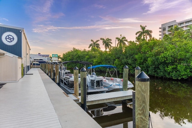 view of dock area