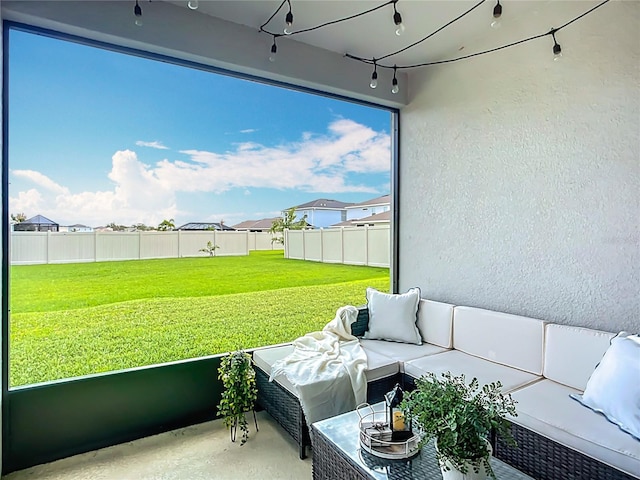 view of sunroom