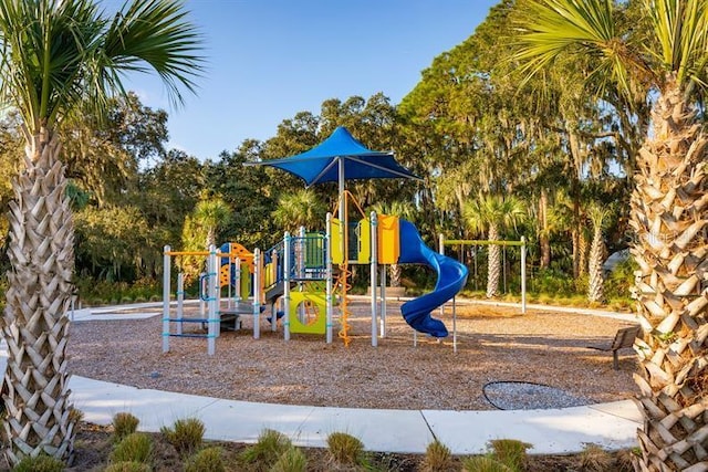 view of community jungle gym