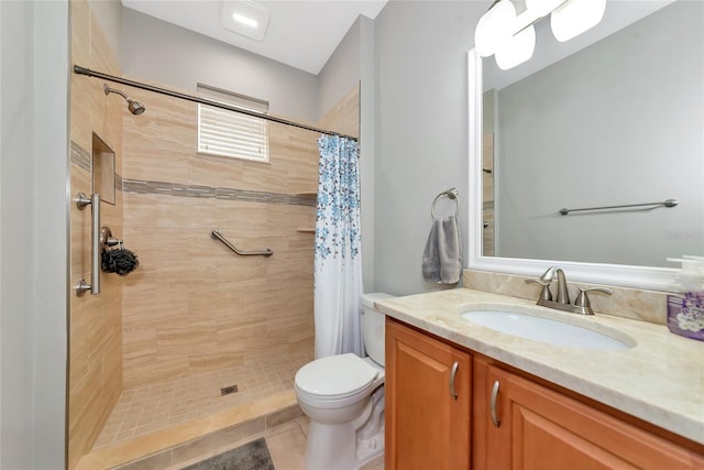 11455 52nd Ct E, Parrish, FL 34219 - bathroom featuring toilet, tiled shower, and vanity