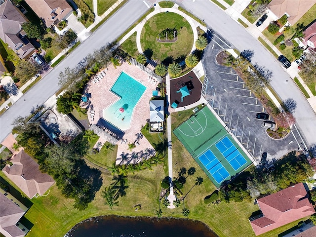 11455 52nd Ct E, Parrish, FL 34219 - aerial view of property and surrounding area featuring a pool area and a nearby body of water