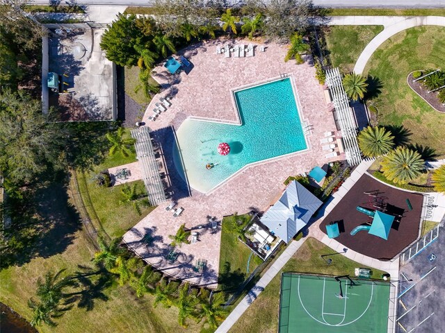 11455 52nd Ct E, Parrish, FL 34219 - aerial view of a pool