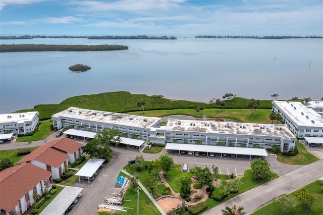 drone / aerial view of a nearby body of water