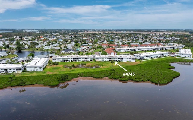 drone / aerial view of a large body of water
