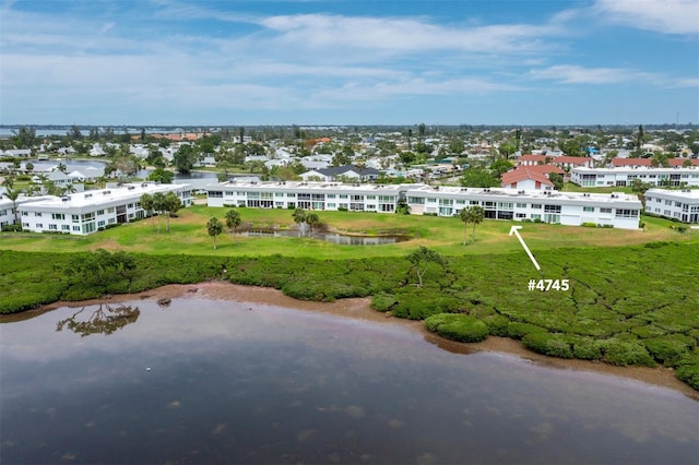 aerial view of a large body of water
