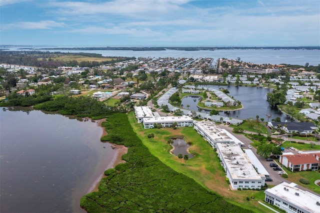 aerial view of a large body of water