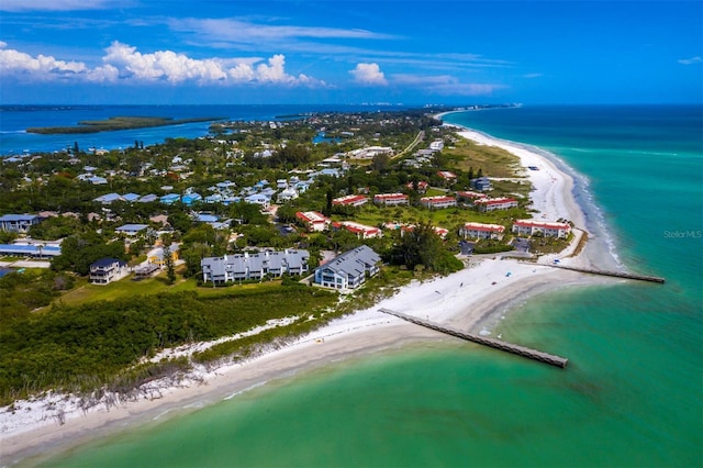 aerial view of unending shoreline