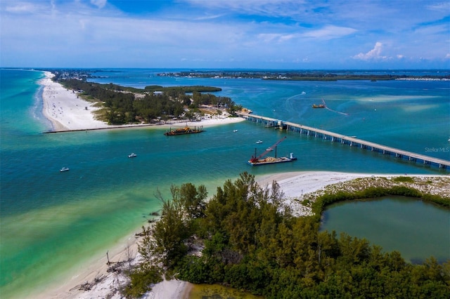 bird's eye view of unending shoreline