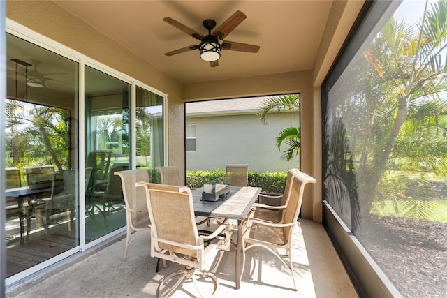 view of sunroom