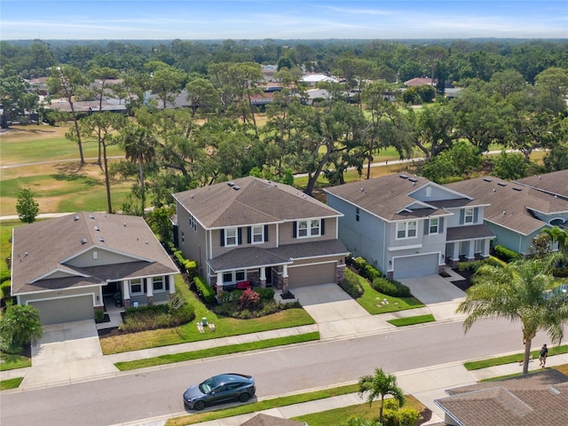 aerial view of residential area
