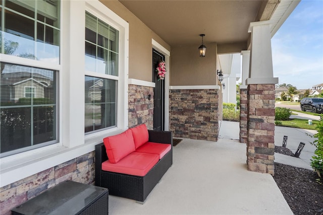 view of patio / terrace with covered porch