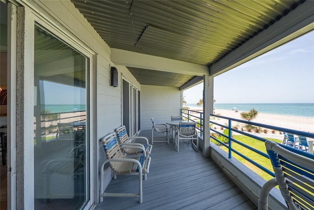 2400 N Beach Rd Unit 1, Englewood, FL 34223 - balcony featuring view of water and beach