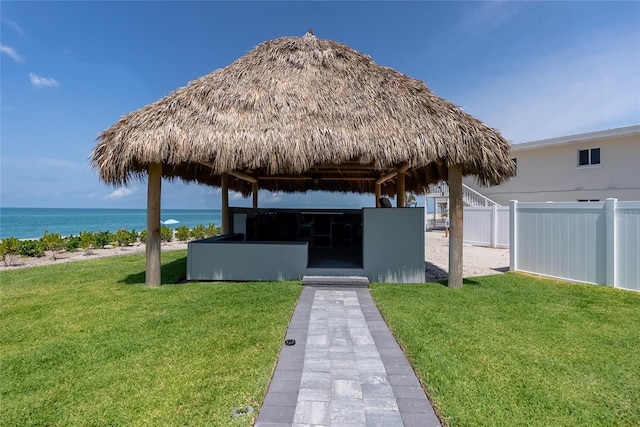 2400 N Beach Rd Unit 1, Englewood, FL 34223 - view of property's community with a gazebo and a water view