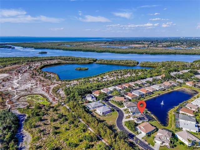 11367 Perico Isle Cir, Bradenton, FL 34209 - aerial overview of property's location with a large body of water and nearby suburban area