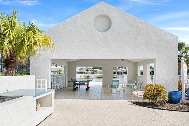 11367 Perico Isle Cir, Bradenton, FL 34209 - view of patio with a ceiling fan and fence