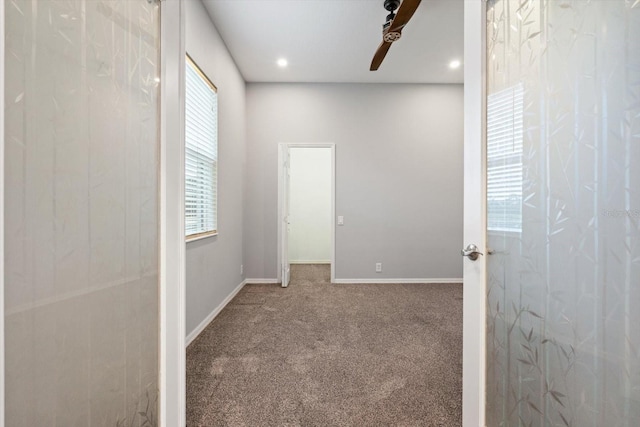 2808 124th Ave E, Parrish, FL 34219 - carpeted spare room featuring a ceiling fan and recessed lighting