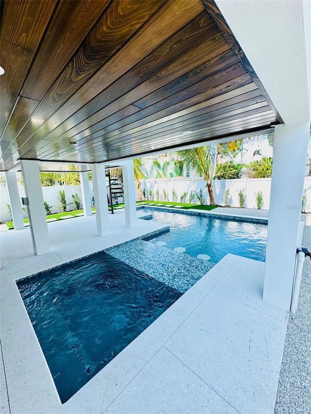 2809 Avenue Ave E, Holmes Beach, FL 34217 - view of swimming pool with a patio area and a fenced backyard