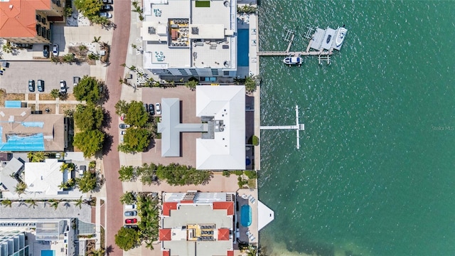 aerial view of a large body of water