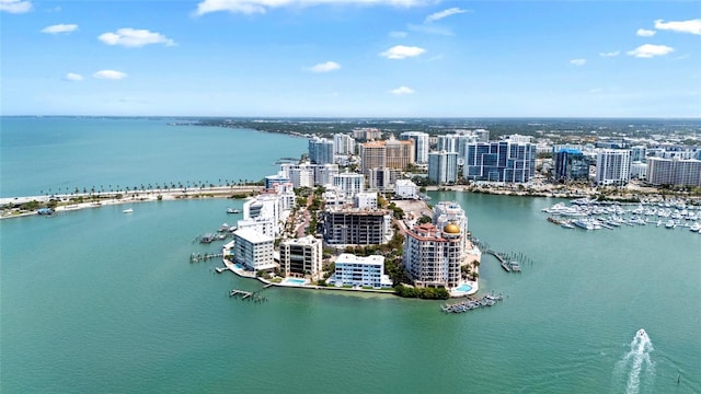 view of urban area with a nearby body of water